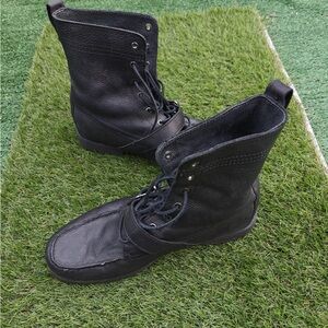 Vintage Polo Ralph Lauren Ranger leather boots canvas lining Mens Size 11D